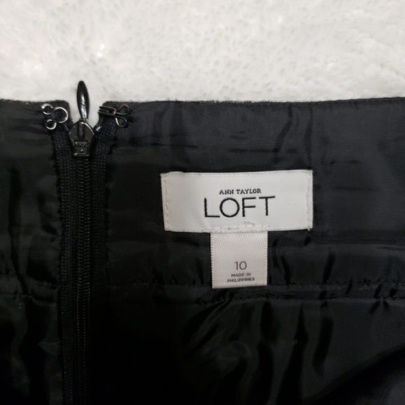 Loft Sz 10 Womans Wool Blend Skirt Plaid - Picture 3 of 6